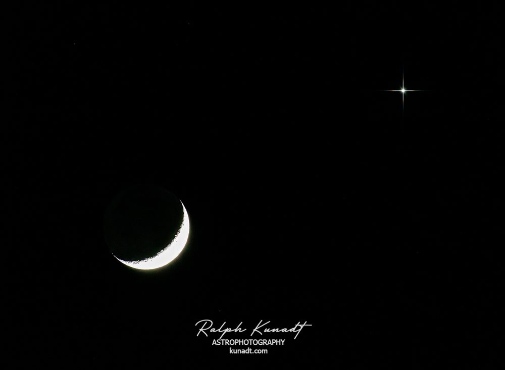 Moon and Venus in conjunction on 3 January 2025