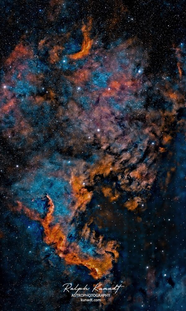 NGC7000 North America Nebula in Hubble colours
