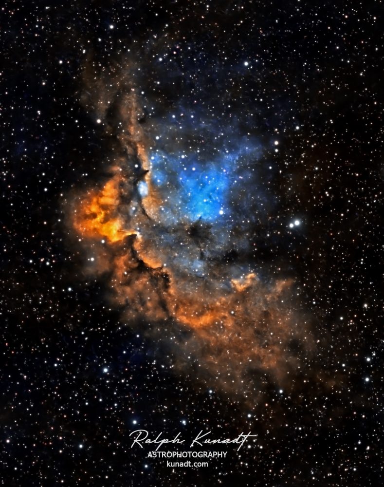 NGC7380 Wizard Nebula in Hubble colours