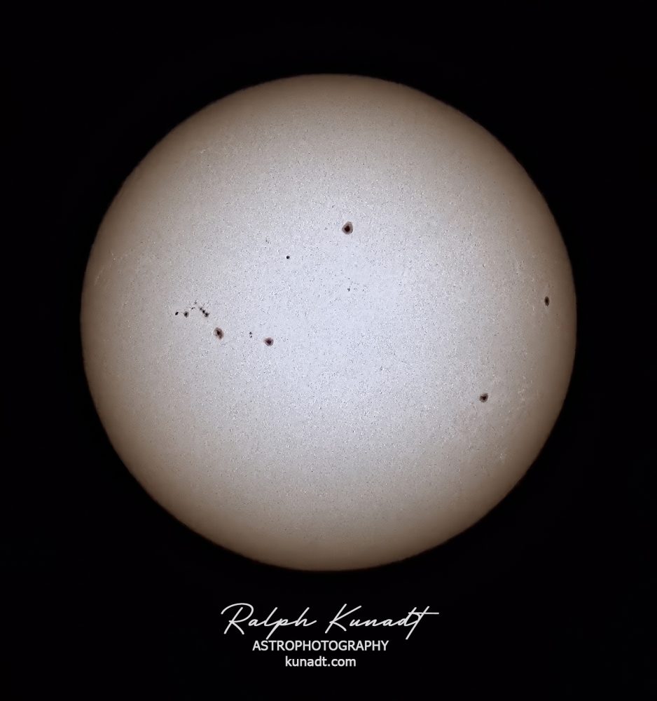 Sun shot with a Baader filter on 19 February 2025