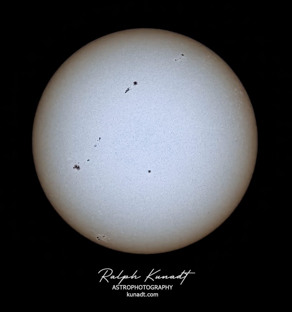 Sun shot with a Baader filter on 12 July 2025